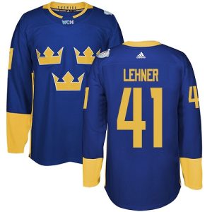 Herren Team Schweden #41 Robin Lehner Authentic Königsblau Auswärts 2016 World Cup